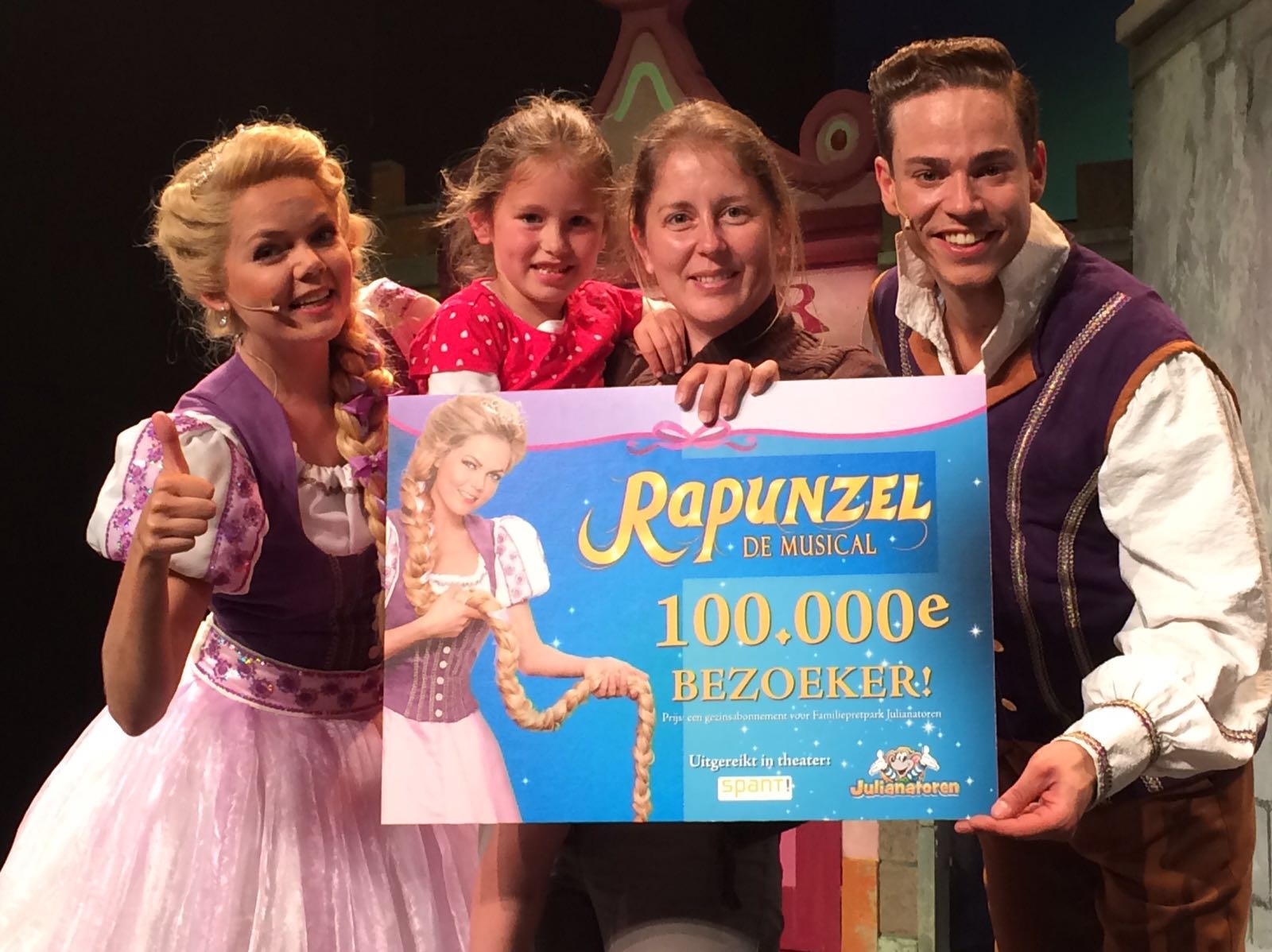 Rapunzel de Musical 100.000ste bezoeker